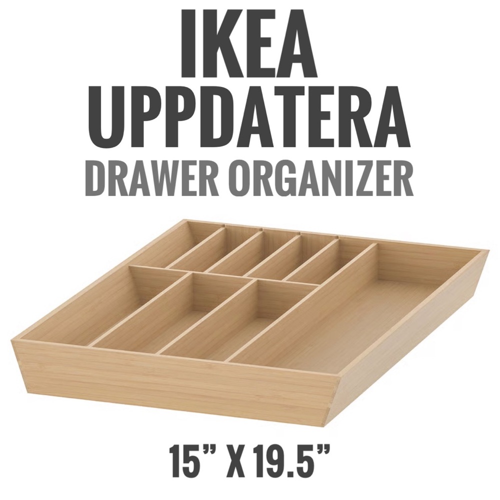 IKEA UPPDATERA Bamboo Drawer Organizer 15” x 19.5”